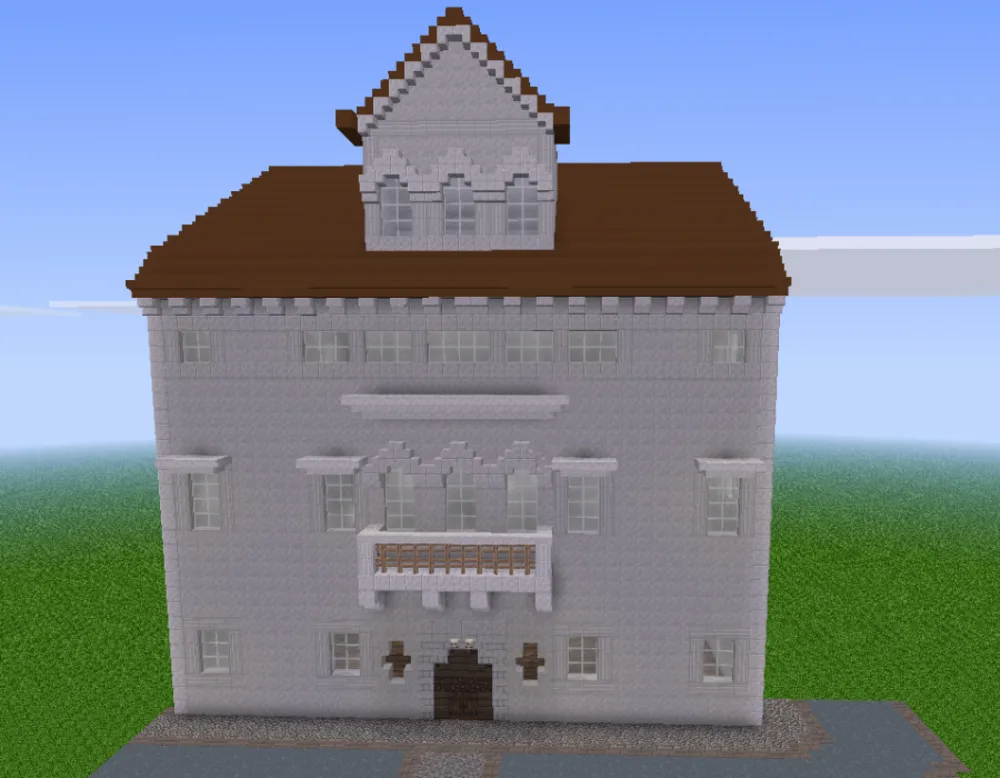 Palazzo del Vescovo ricostruito in Minecraft