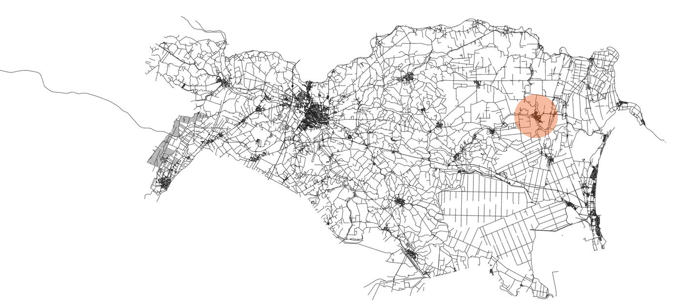 Mappa stradale del comune di Codigoro